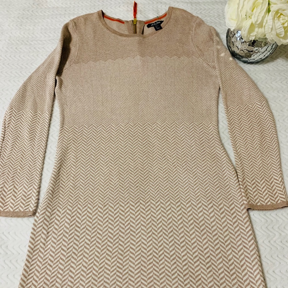 Belle Vere Cozy Dress Sz L Cotton Blend Knee Long